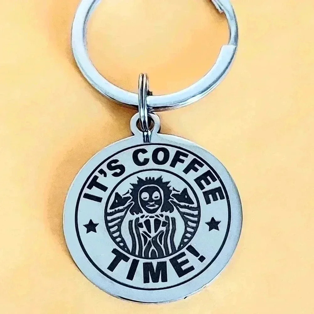 Beetlejuice Sandworm Horror coffee time Keychain